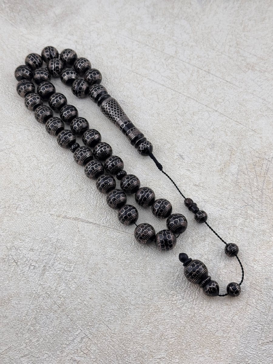 مسبحة فضة مكي قديم – يسر دك نادر وفاخر