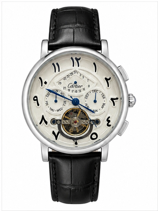 ساعة cartier رجالية جلد 865