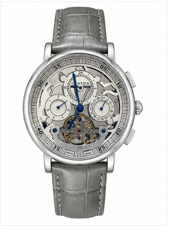 ساعة cartier رجالية جلد 813
