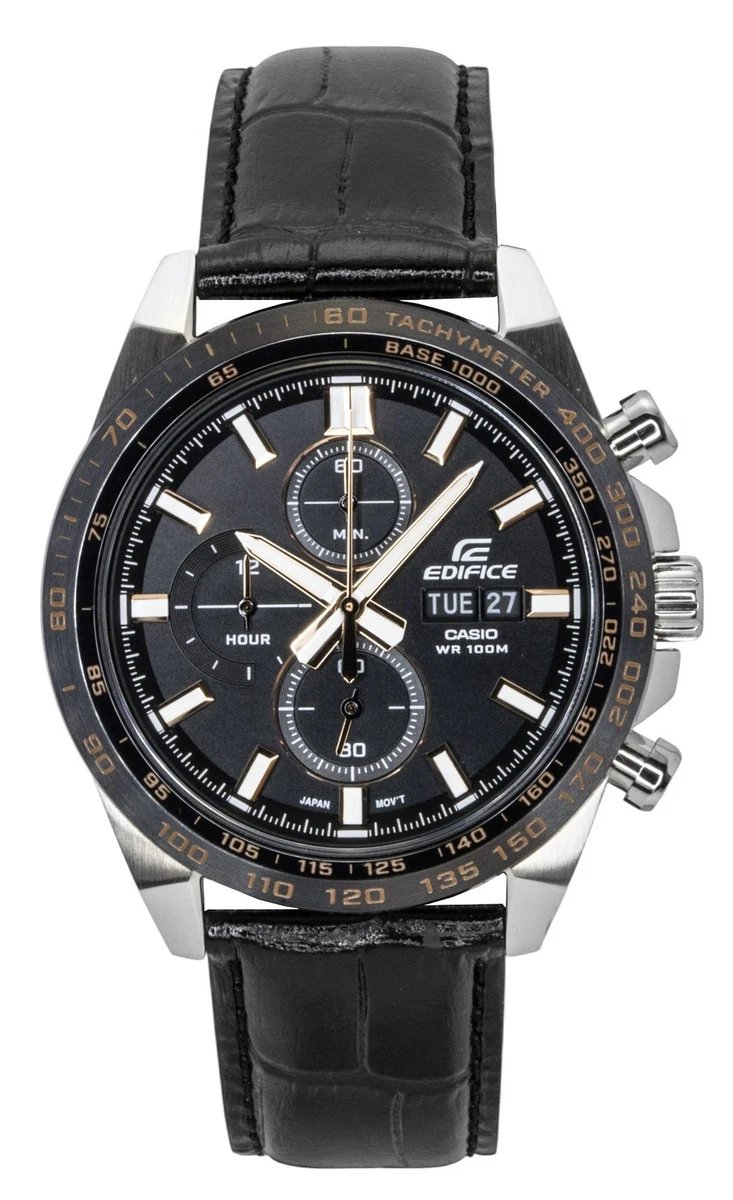 ساعة Casio Edifice رجالية جلد 383